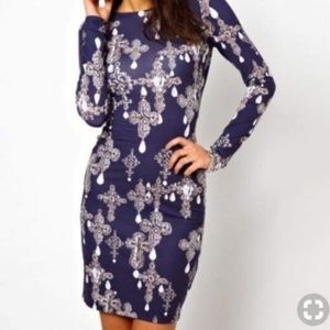 Asos Cross Body con dress, sz 4